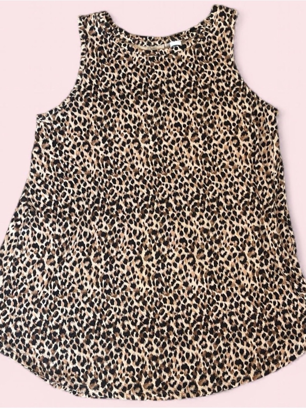 Old Navy Leopard Print Tank Top - Tan and Black